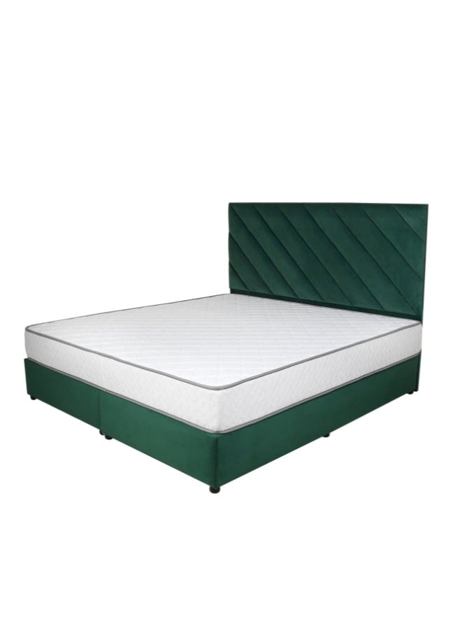 Bed and Mattress Zone Eleganza Upholstered Bed 200 X 200 Super King Size Green Color  - Image 2