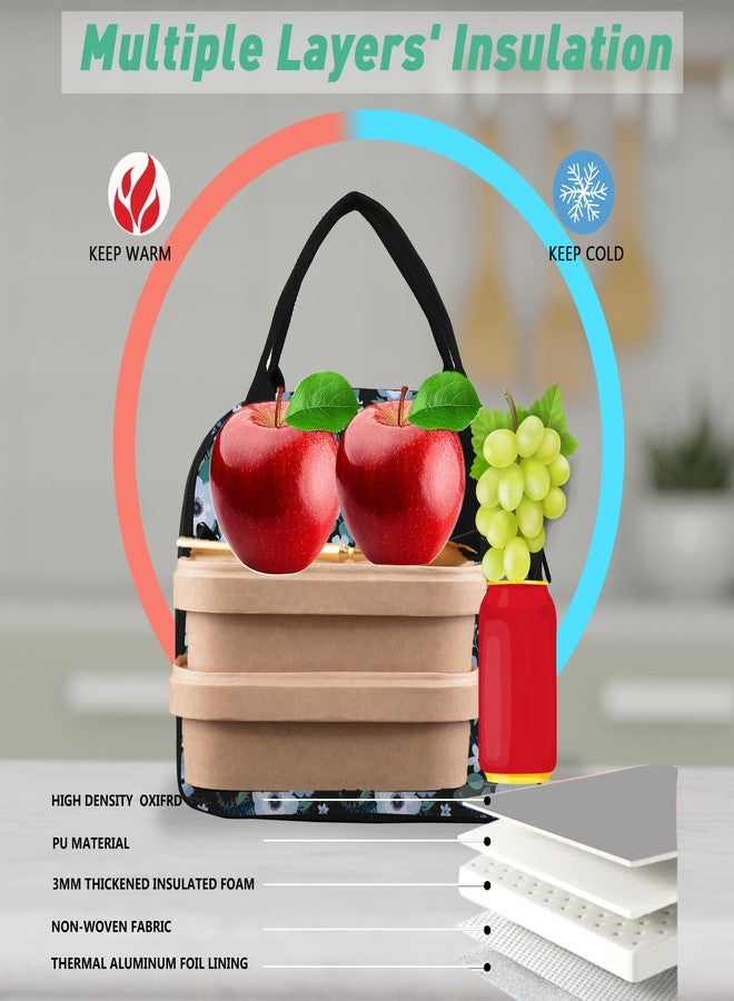 VLM Lunch Bag,Lunch Box for Women Men,Reusable Insulated Lunch Tote,Small Leakproof Cute Lunch Cooler with High Capacity for Work,Picnic,Camping - Image 3