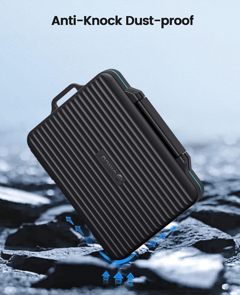 Orico 24 Slots SD Card Case Holder Water Resistant & Anti-Shock Memory Card Case for SD/Micro SD SDXC SDHC TF Card Carrying Storage Organizer Protector Cover with Labels&Carabiner - Image 4