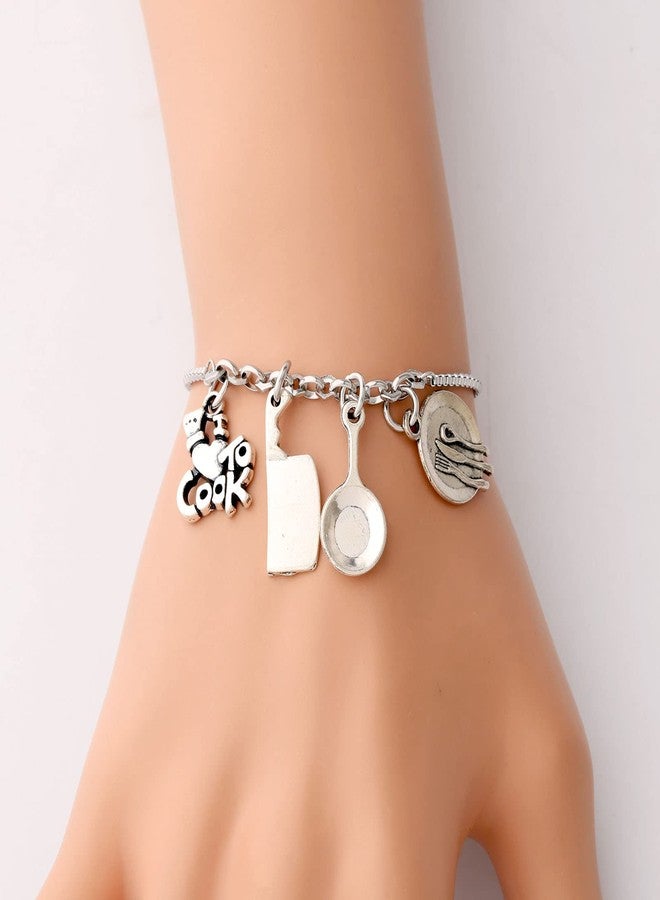 MYOSPARK Chef Gift Cooking Charm Bracelet For Women Cooking Lovers Gifts Cooks Culinary Graduation Gift (Chef Slider BR) - Image 4