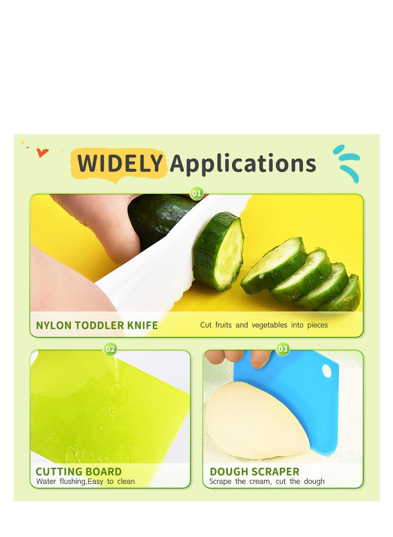 SYOSI Montessori Kitchen Tool, 15Pcs Kids Cooking Set, Real Children Safe Kitchen Set, Include Toddler Knives Cutting Boards Peeler Rolling Pin for Toddler Birthday Gift Christmas, Cooking Fun for Toddlers  - Image 4