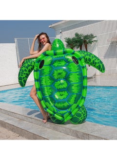 General Inflatable large sea turtle mount water rafting surfing floating row splash play toy swim ring folding lounger 165X165CM  - Image 1