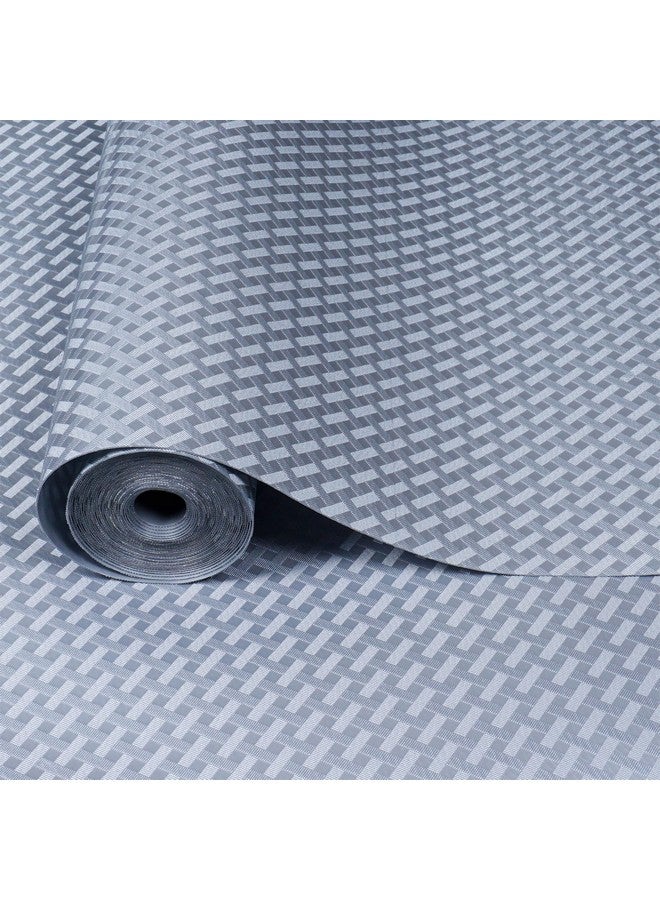 ElastPro EVA Food Grade Washable Anti Slip Mat/Sheet for Fridge, Shelf Liner, Table, Kitchen Drawer mat (Grey Crossed Stripe, 3 Meter) - Image 1