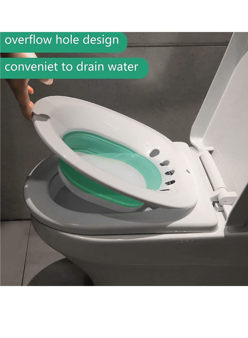 SYOSI Sitz Bath for Toilet, Sitz Bath Basin Portable Bidet for Pregnant Women, Hemorrhoids Treatment, Perineal Episiotomy Recovery, the Elderly, Postpartum Care, Patients - Image 2