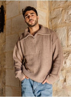 Arafa Men Knitted Tricot Pullover Soft knit Relaxed Fit  - Image 1