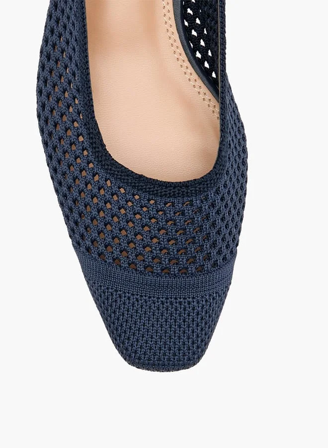 Celeste Women's Textured Slingback Shoes with Block Heels