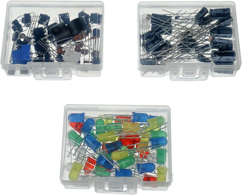 BOJACK 37 Values 480 Pcs Electronics Component Fun Kit with Power Supply Module, Jumper Wire,Precision Potentiometer,830 tie-Points Breadboard Compatible with STM32,Raspberry Pi,Arduino - Image 4