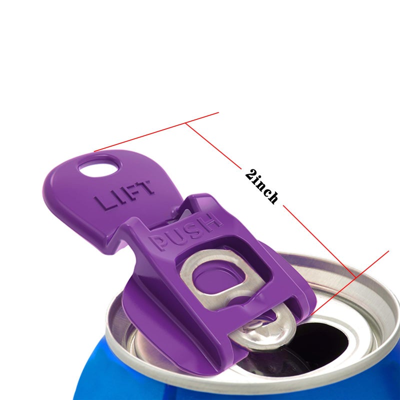 kookkit 12PCS Colorful Can Tab Openers & Leak-Proof Drink Covers â€“ One-Hand Soda Can Opener and Reusable Protector Caps for Coke, Beer, Soda, and Aluminum Cans - Image 5