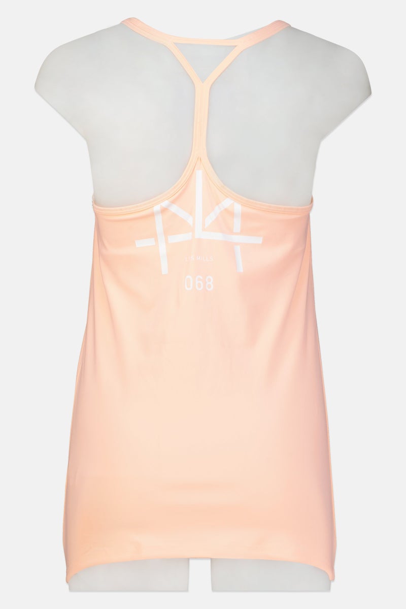 Reebok Women Solid  Sleeveless Top, Peach - Image 3