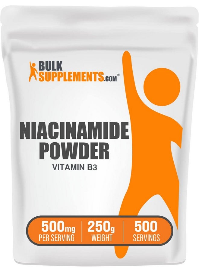بالك سابلمنتس مسحوق النياسيناميد من BULKSUPPLEMENTS.COM - مكمل النياسيناميد، مكمل فيتامين ب3، النياسيناميد 500 مجم - فيتامينات ب3 لصحة الجلد، نقية وخالية من الجلوتين - 500 مجم لكل وجبة، 250 جرام (8.8 أونصة)  - Image 1