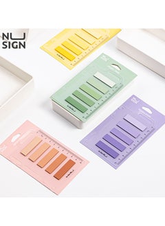 Deli Deli ENS356-GR Waterproof Index Tabs - 5x20 Polyester Labels with Transparent Ruler Base - Green  - Image 2