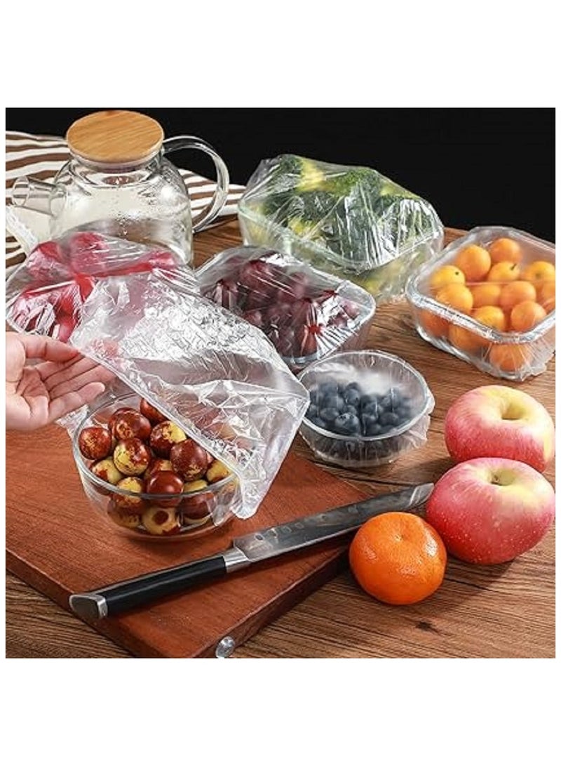 Food Storage Bags, 100pcs Food Storage Bags Dishwasher Safe for Leftovers, Shrinkable, Flexible Bag for Fruit/Vegetable/Meat