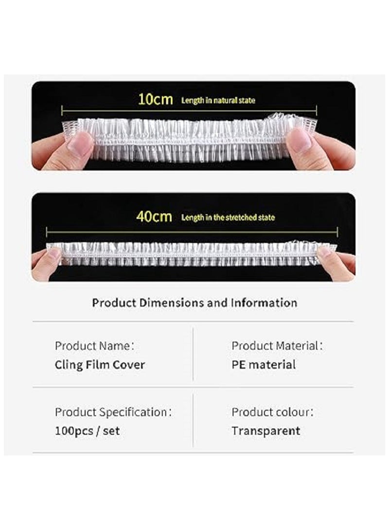 Food Storage Bags, 100pcs Food Storage Bags Dishwasher Safe for Leftovers, Shrinkable, Flexible Bag for Fruit/Vegetable/Meat  - Image 2