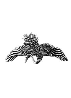 Oberon Design Crane Hair Clip Small Hand Crafted Metal Barrette Made in the USA with a 60mm Imported French Clip by Oberon Design 