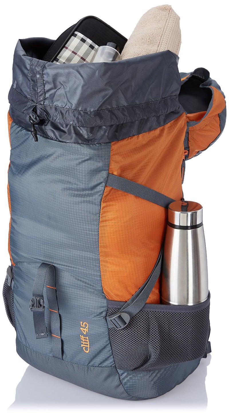 Wildcraft 45 Ltrs Grey and Orange 2 Compartment Rucksack Large - Image 2