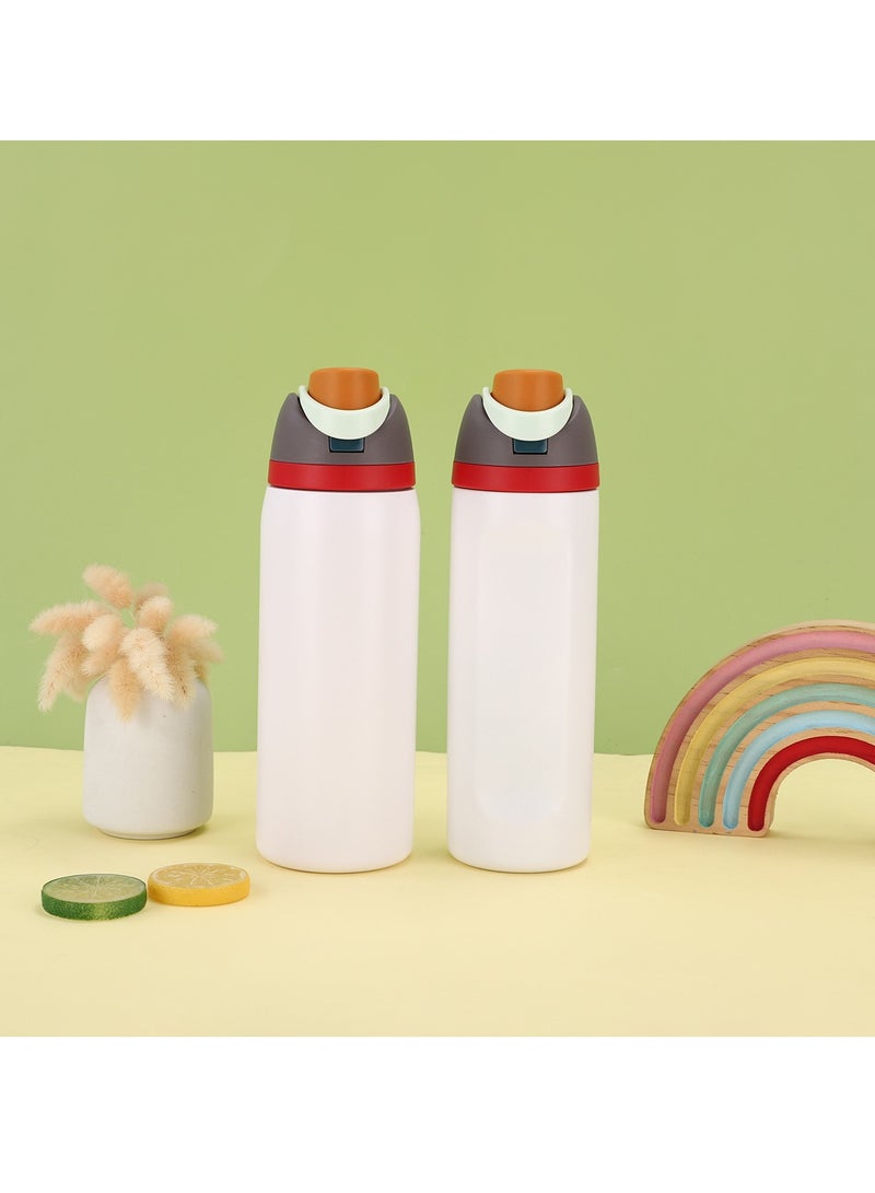 زد Thermos cup Student Super cute sports Kettle 550ML white 