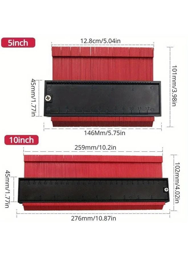10 Inch Blue Contour Gauge Precision Woodworking Template Irregular Shape Duplicator - Image 4
