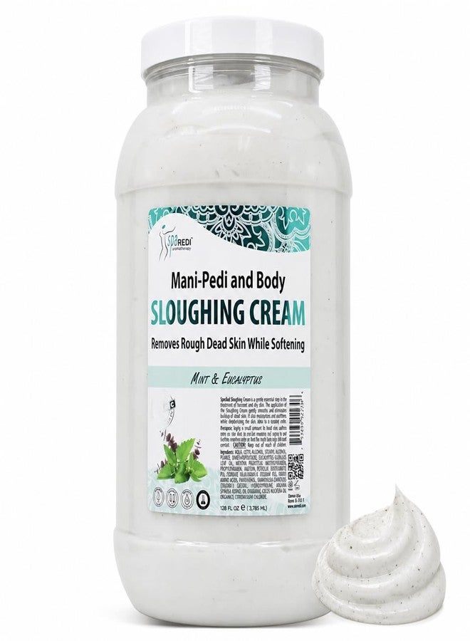 SPA REDI Mint & Eucalyptus Pedicure Sloughing Lotion - Callus Remover & Dry Cracked Heel Treatment | Hyaluronic Acid, Paraben-Free, Sulfate-Free | Professional Salon & At-Home Use | 128 oz - Image 1