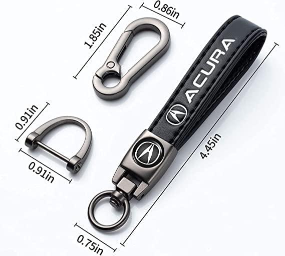 BFIVEANTE leather car keychain set for Acura CDX NSX RDX RLX TLX TLX-L men and women family present keychain key ring lanyard accessories (black) - Image 2