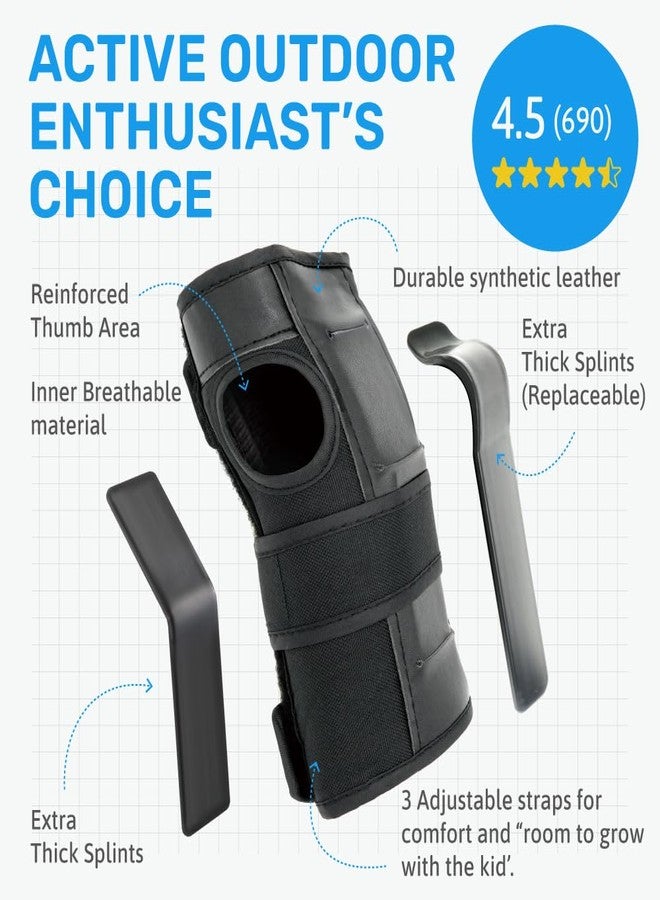 اليس واقيات معصم Elos Impact للتزلج للكبار والأطفال والشباب - مقاسات متنوعة، مريحة، جيدة التهوية، وتصميم ثلاثي الأبعاد - مثالية للتزلج على الألواح، والتزلج على العجلات، والتزلج على الزلاجات الدوارة للرجال والنساء (واقيات معصم، صغير) - Image 2