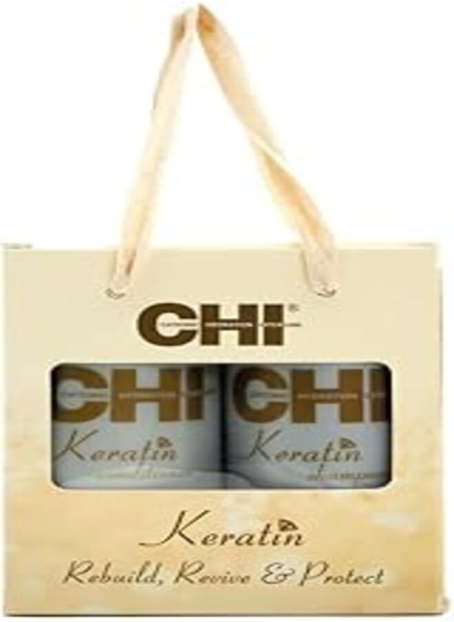 CHI Kit - CHI Keratin (Shampoo 355 ml. - Conditioner 355 ml.) 