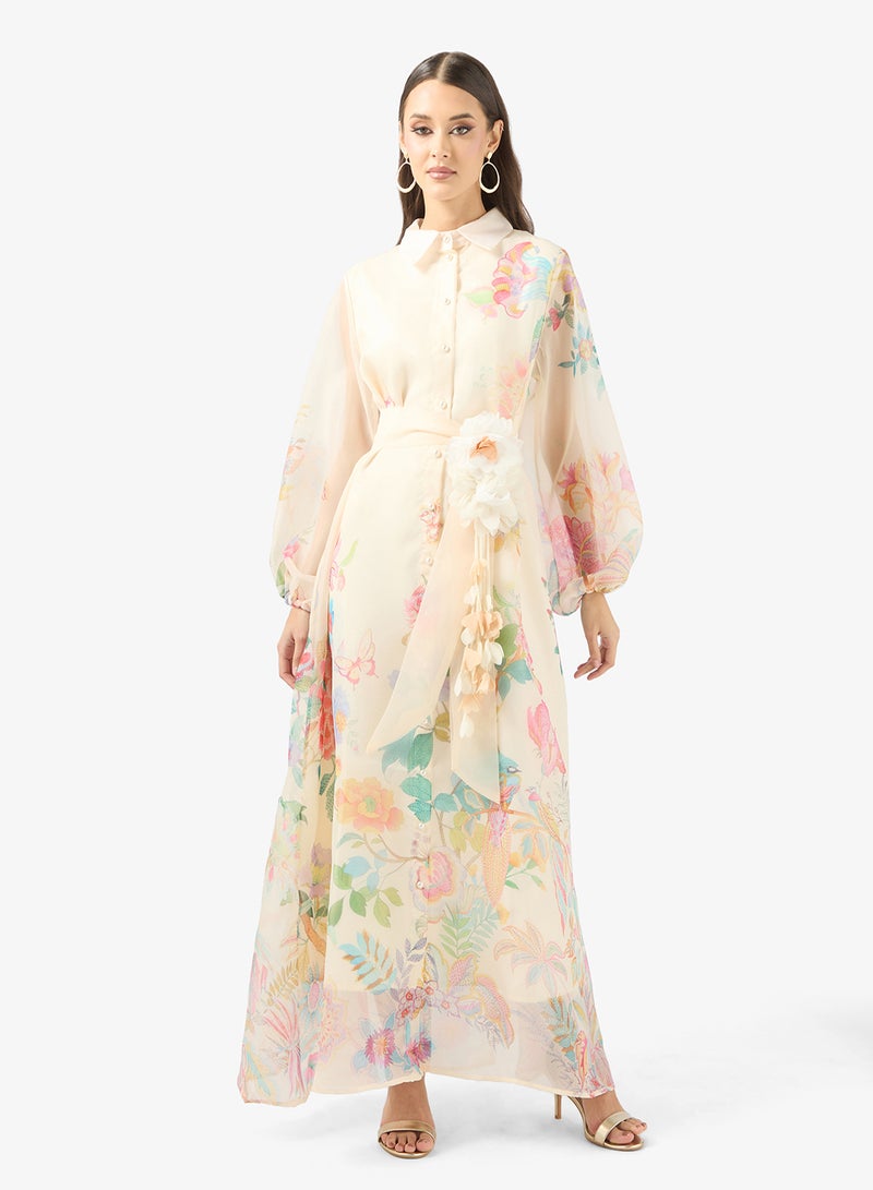 خزانة فستان بطبعة زهور - Image 1