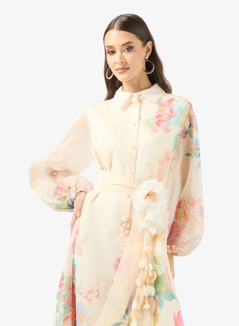 خزانة فستان بطبعة زهور - Image 3