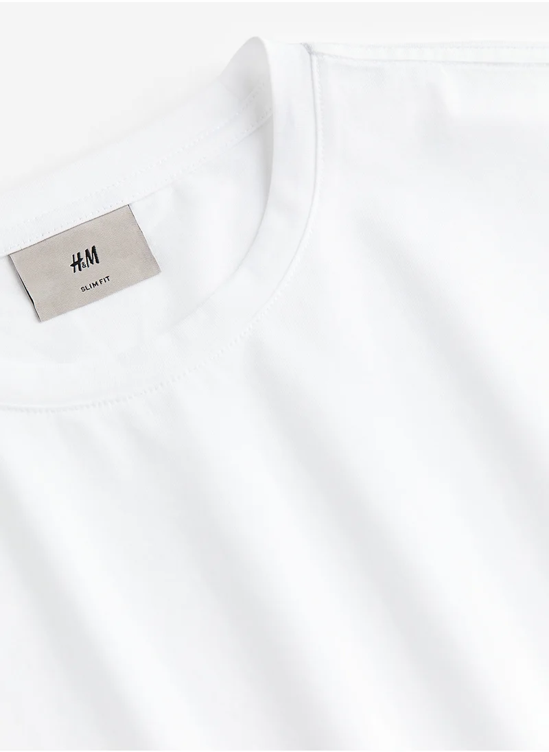 H&M Slim Fit Pima Cotton T-Shirt