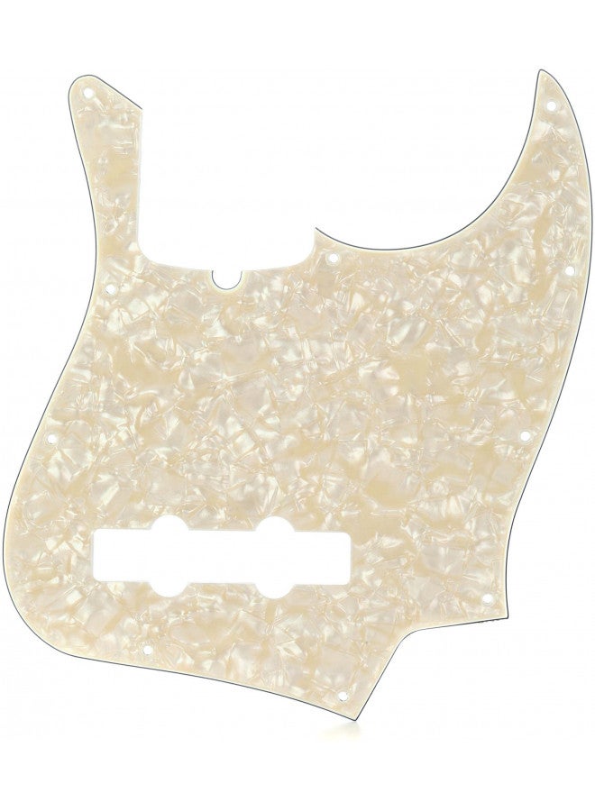 Fender Modern Pickguard, Jazz Bass, 10-Hole - Aged White Moto
