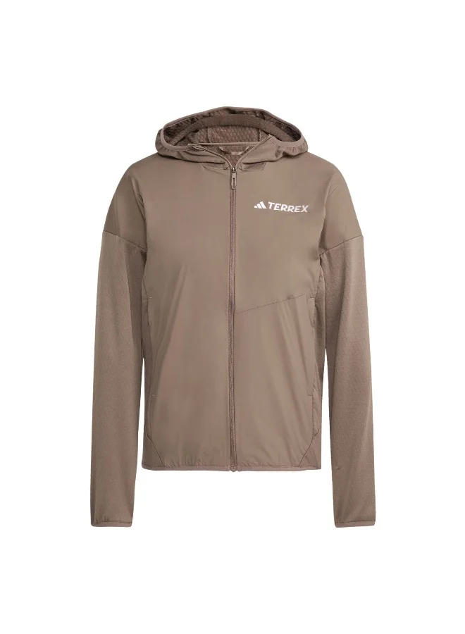 adidas Adidas W Xpr Wind Fl H Brown Polarfleece-Full Zip Polarfleece Apparel For Women