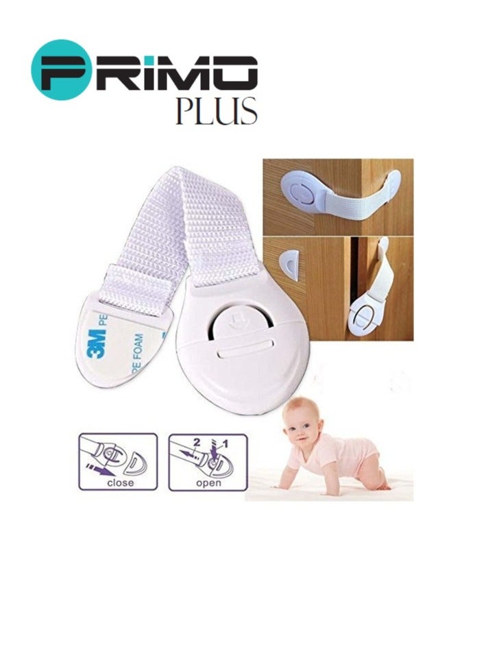PRIMO PLUS 10 - Pieces Baby Safety Lock Latches Door Cupboard Cabinet Fridge Drawer - White - Image 3