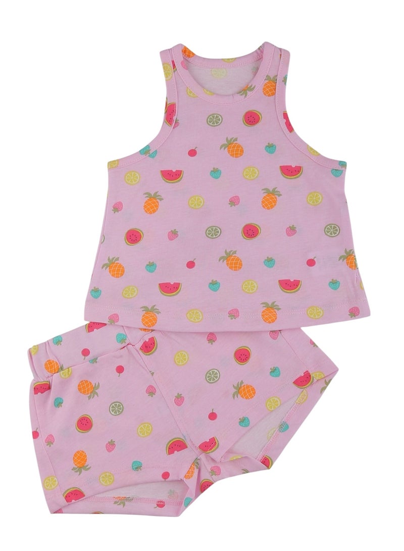 بيجاما صيفي مطبوعة للبنات