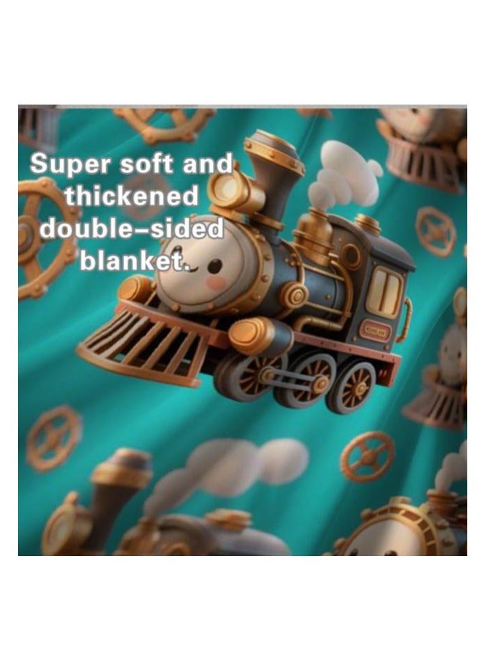 general Children's or student cartoon flannel thin blanket (warm and comfortable, suitable for sleep, games) 100cm*150cm - 657 - Image 1