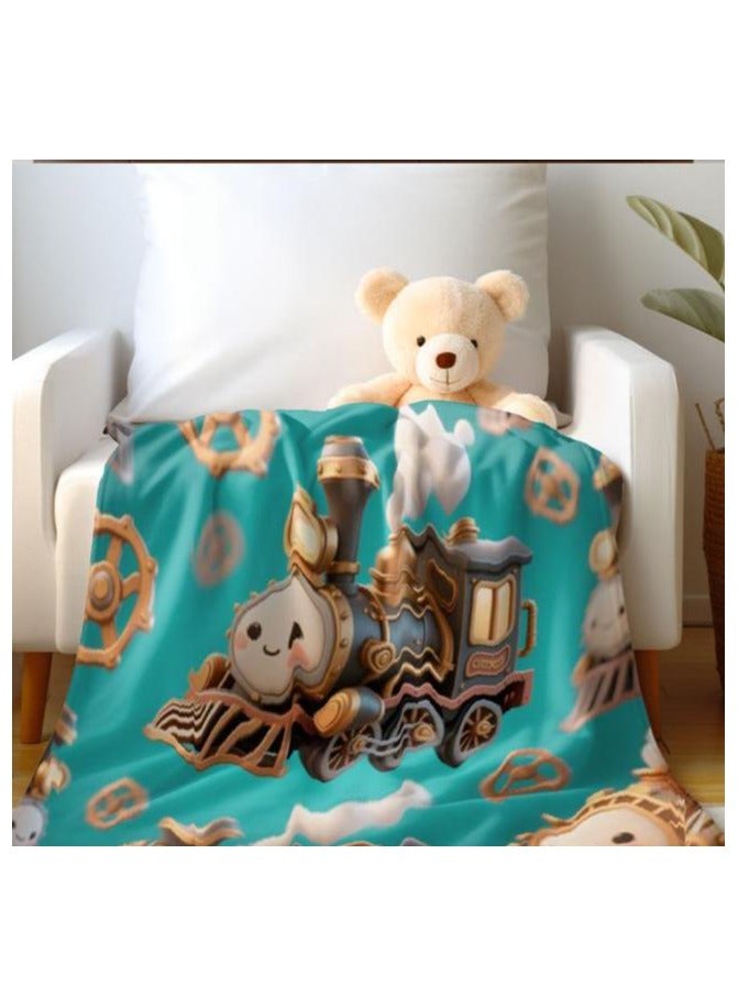 general Children's or student cartoon flannel thin blanket (warm and comfortable, suitable for sleep, games) 100cm*150cm - 657 - Image 3