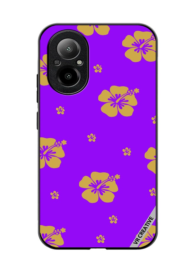 VR CREATIVE Protective Case Cover For Realme C67 4G Hibiscus Design Multicolour - Image 1