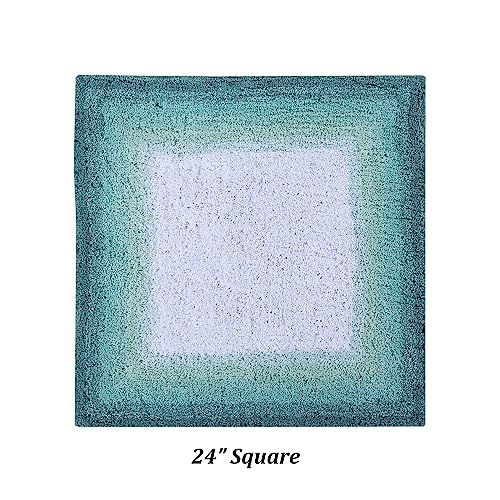 Better Trends 100% Cotton Torrent Collection Bath Mats, Turquoise Bath Mat - Tufted, Absorbent & Machine Washable Bath Mats for Bathroom Floor, Shower & Sink Bath Mat Rug, 24" Square - Image 4
