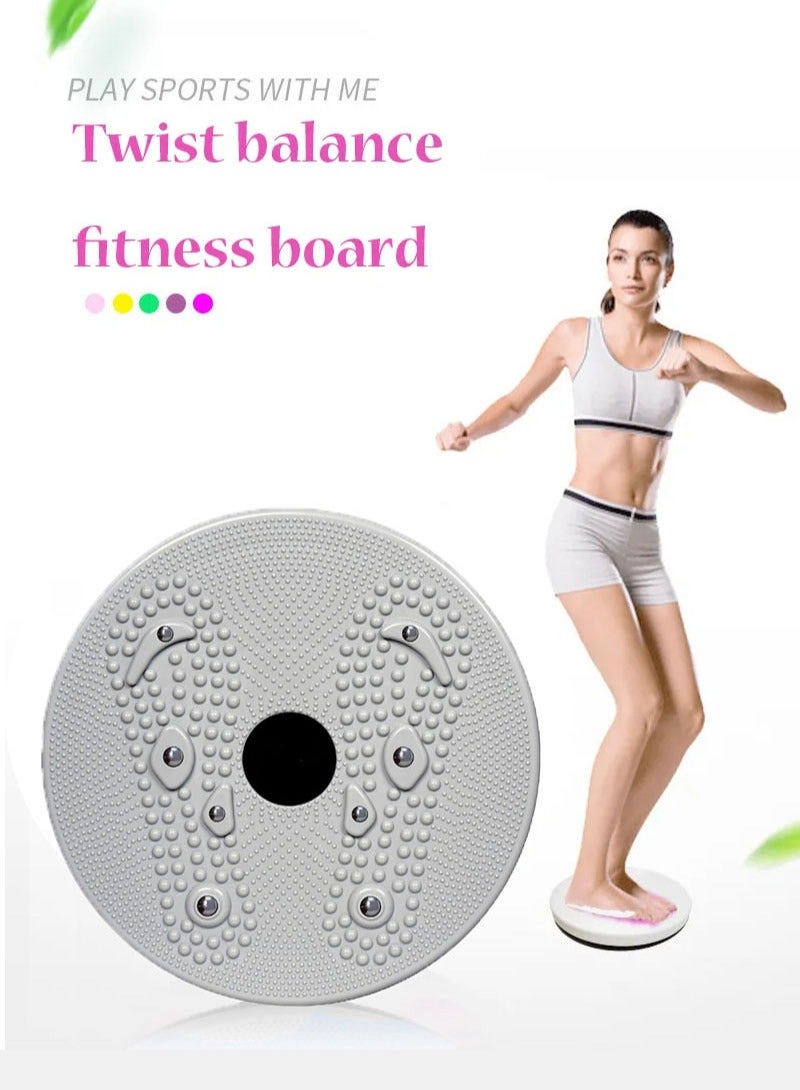 AGD Multifunctional Portable waist twisting machine indoor sports fitness Magnet waist twisting disc grey - Image 2
