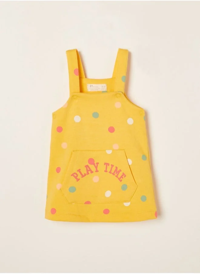 Zippy Cotton Pinafore Dress for Newborn Baby Girls, Yellow