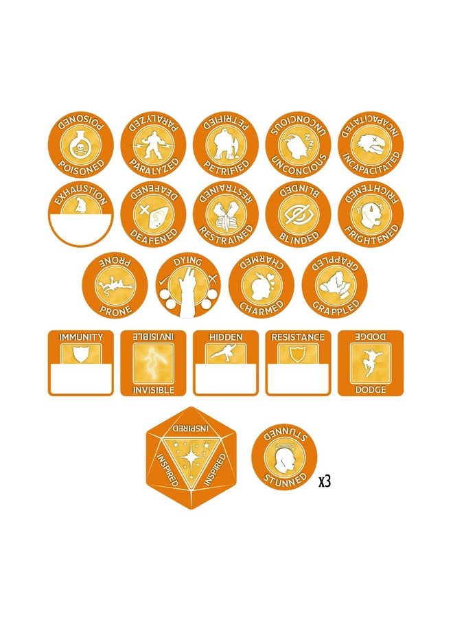 Gale Force Nine Gale Force 9 D&D 72511 Monk Token Set (Player Board & 23 Tokens) - Image 3