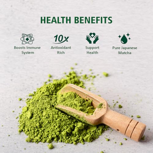 Golden Tips Japanese Matcha Green Tea Powder – 30g Tin Can, No Additives, Antioxidant-Rich Superfood, No Artificial Sweeteners - Image 2