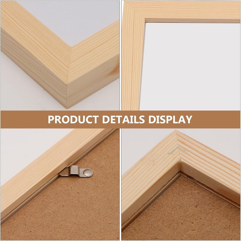 Homoyoyo Wooden A3 Photo Frame 29.7x42 Cm Wall Hanging Picture Frame Natural Wood Household Poster Display Holder for Home Décor - Image 4