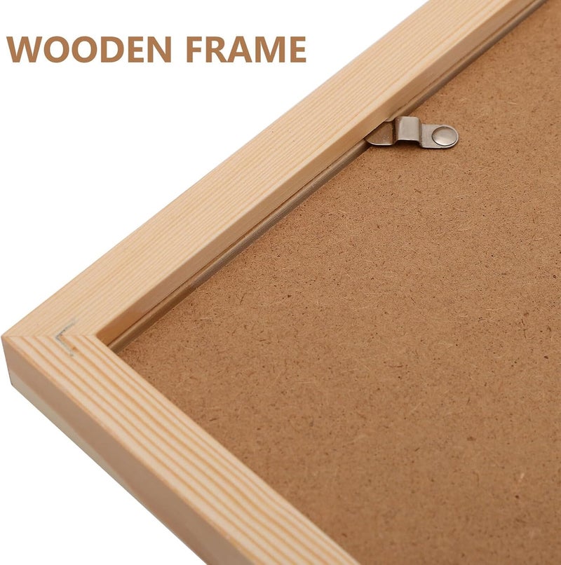 Homoyoyo Wooden A3 Photo Frame 29.7x42 Cm Wall Hanging Picture Frame Natural Wood Household Poster Display Holder for Home Décor - Image 3