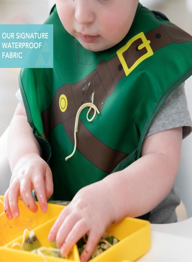 Bumkins Nintendo Bibs for Girl or Boy, SuperBib with Cape for Baby and Toddler 6-24 Months, Essential Must Have for Eating, Feeding, Baby Led Weaning Supplies, Mess Saving Catch Food, Legend of Zelda - Image 4