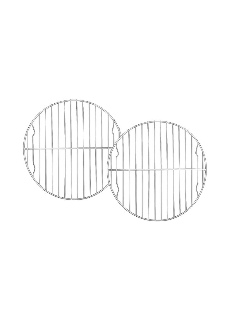 TeamFar TeamFar Round Cooling Rack Set of 2, 9 Inch Round Rack Baking Steaming Roasting Rack Set Stainless Steel, Healthy & Dishwasher Safe, Mirror Finish & Rust Free  - Image 1