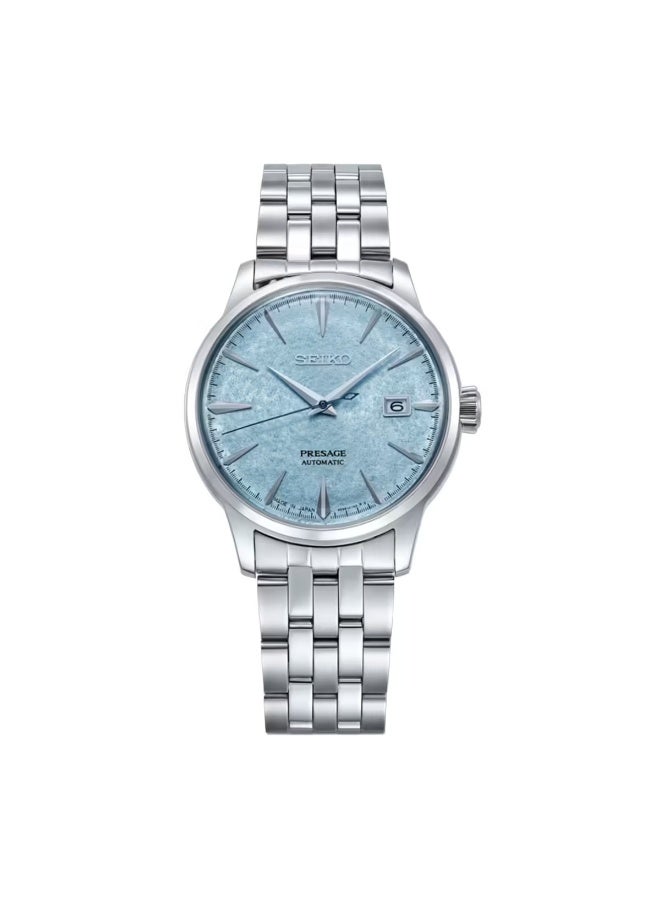سيكو Presage Limited Edition Maya Bay Automatic Men’s Watch SRPM01, 40.5mm Blue Dial, Silver Stainless Steel Case & Bracelet, 50 m WR - Image 3