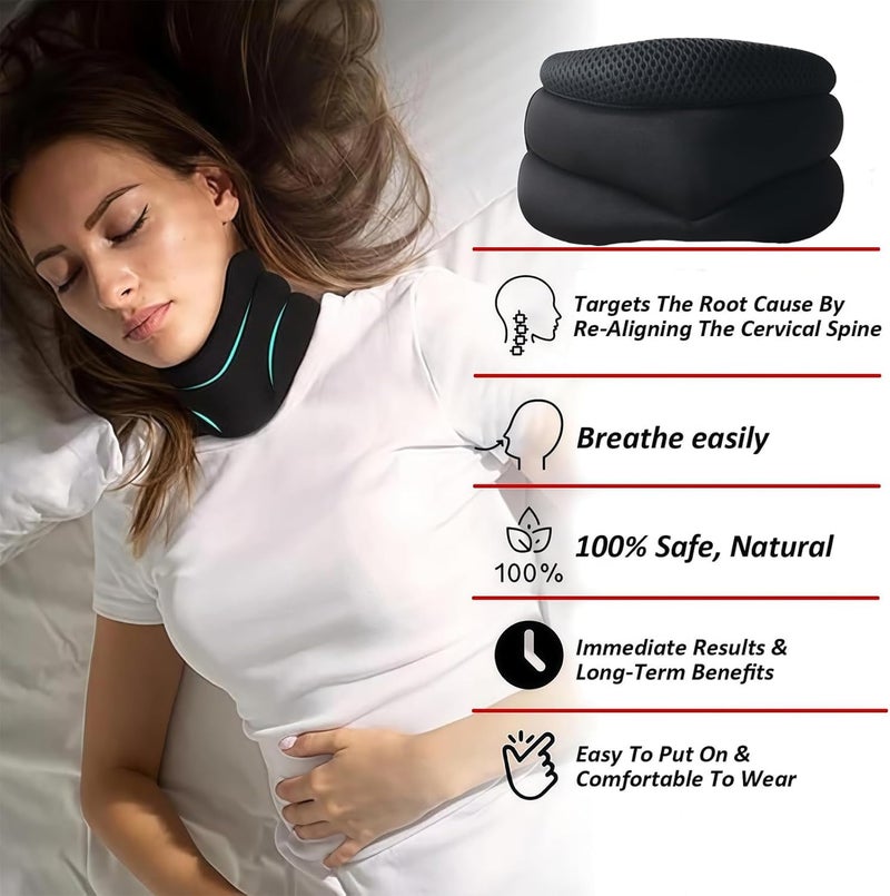 Oprtuisi Anti-Snoring Neck Support, Adjustable Soft Foam Neck Brace, Ergonomic Design for Sleep, Men & Women - Image 5