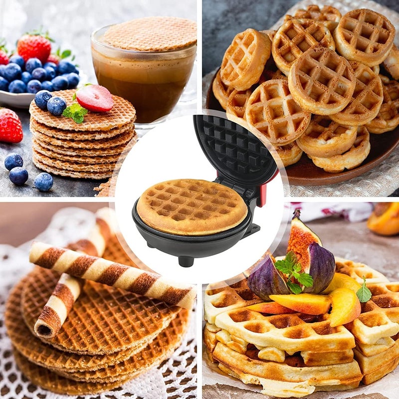 PARSE PERSONAL CARE Mini Waffle Maker Machine 3 In 1 Waffle Iron Home Appliances Kitchen Easy To Clean 4 Inch Perfect For BreakfastDessert Sandwich Pan Cakes Other Snack - Image 5