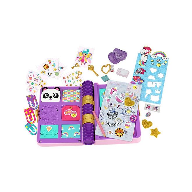 Funlockets Secret Journal Glitter Edition, Imaginative Play, Durable, Versatile, 6 Years+, Multicolor - 116 Pieces - Image 1