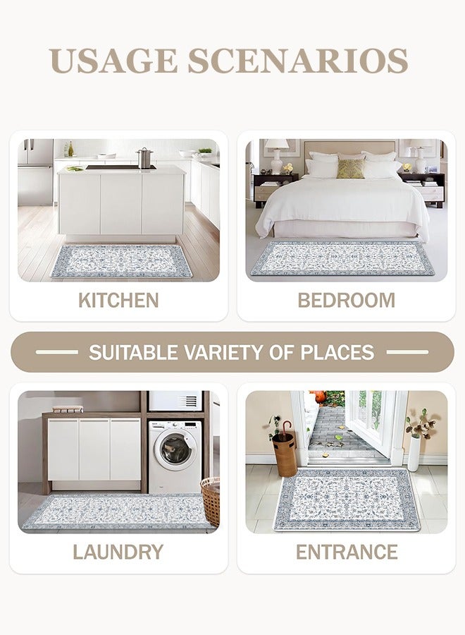 2 PCS Kitchen Floor Mats Rugs Set, Cushion Floor Carpet, Waterproof, Oil Resistant and Anti-Fatigue PU Standing Mat for Kitchen, Floor, Office, Sink, Laundry 45*75CM+45*120CM - Image 4