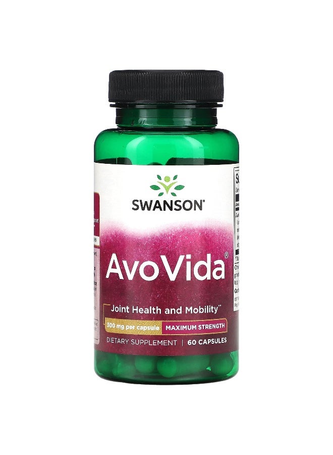 Swanson, AvoVida, Maximum Strength, 300 mg, 60 Capsules - Image 1